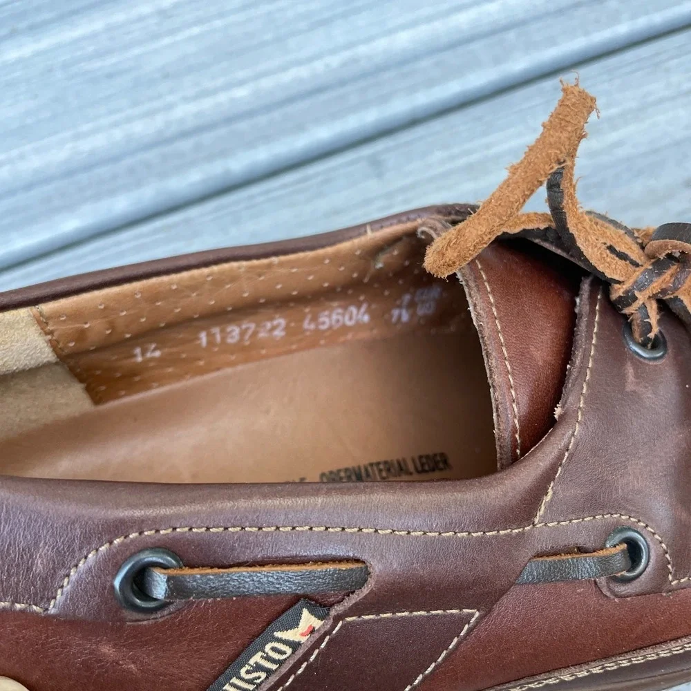Mephisto Spinnaker Air Relax Boat Shoes Men Brown Leather Size 7.5 Deck Loafer